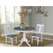 International Concepts Round 36 in Rd Extension Dining Table, 2 San Remo Chairs, White/Heather Gray, 36 W, 48 L, 29.3 in H K05-36RXT-C10-2 - alternate 4